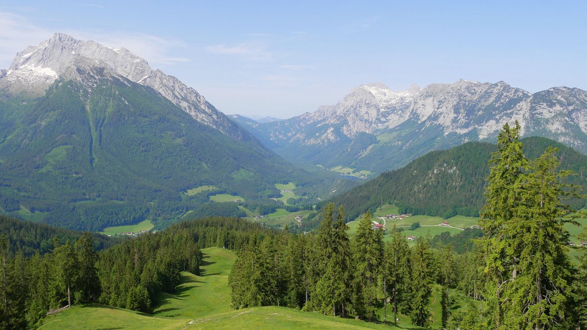 Blick auf den Hochkalter im Berchtesgadener Land.