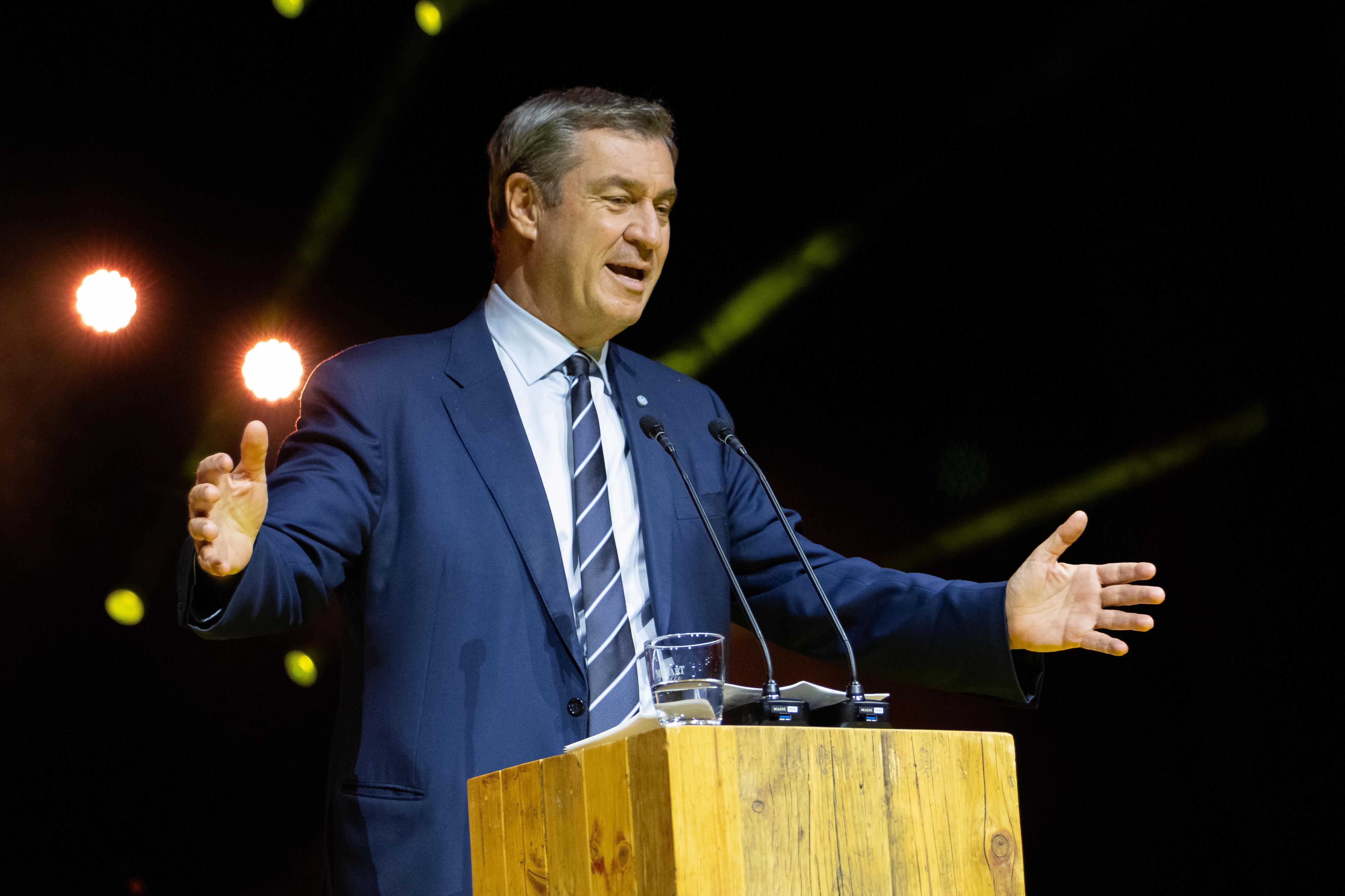 Markus Söder am Donnerstag beim Innovationsfestival Rocketeer Festival