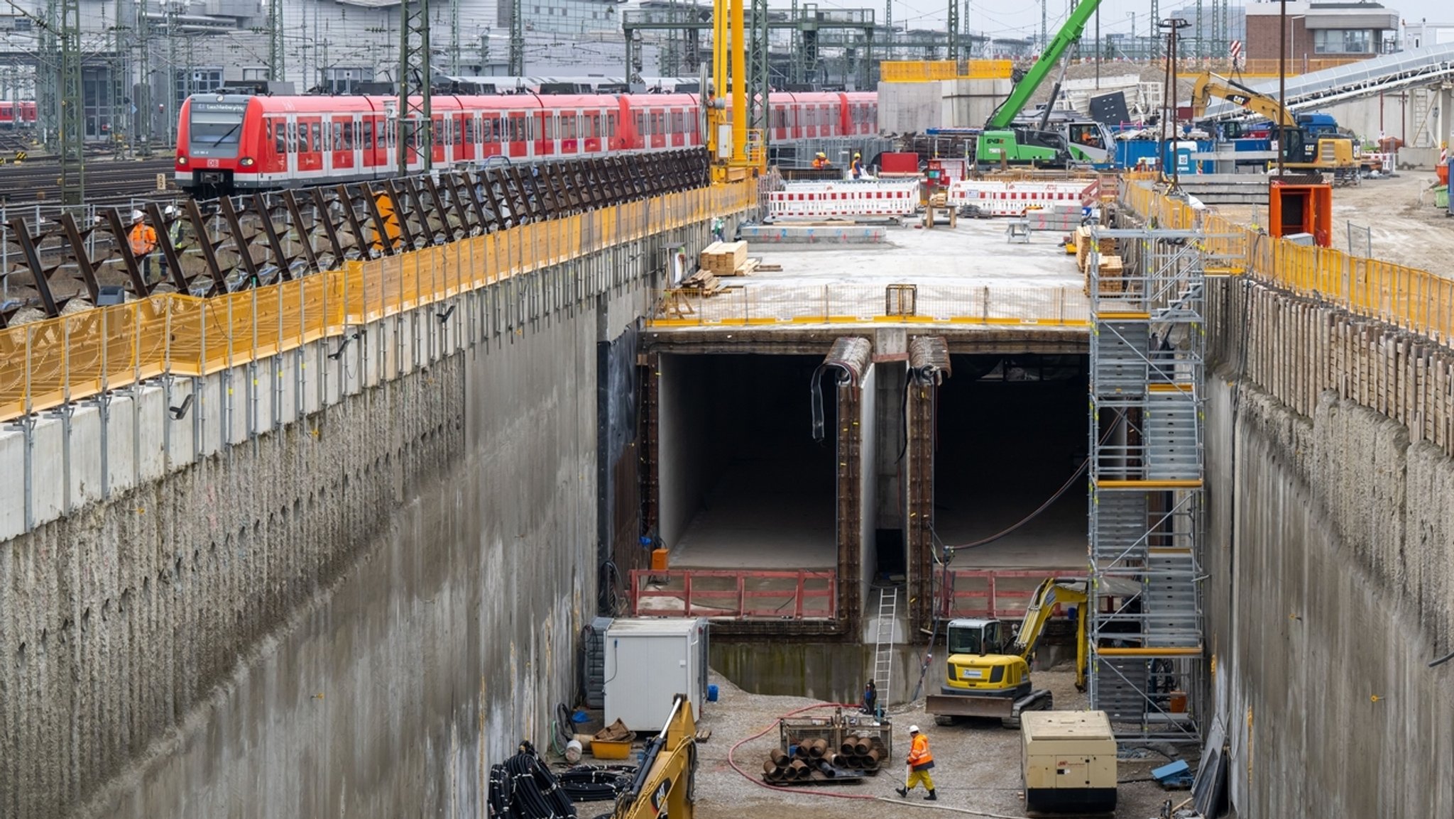 Baustelle der zweiten Stammstrecke April/2023 