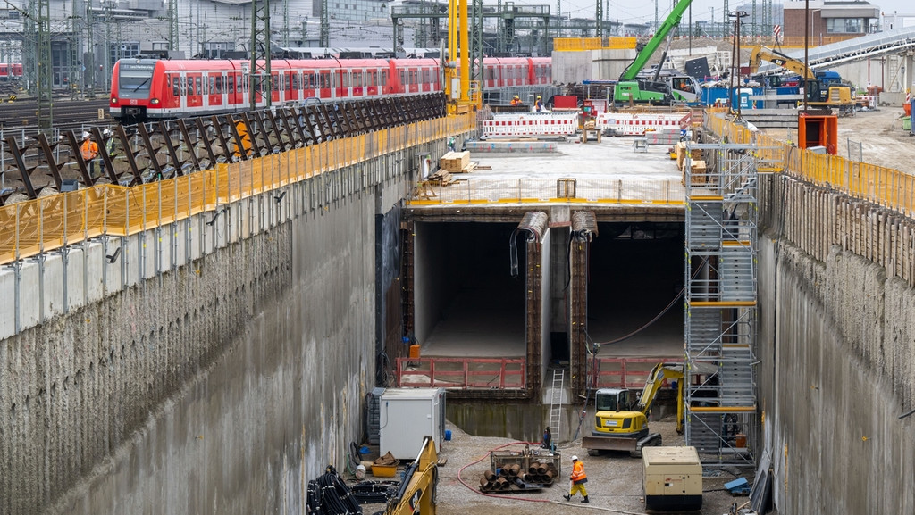 Baustelle der zweiten Stammstrecke April/2023 