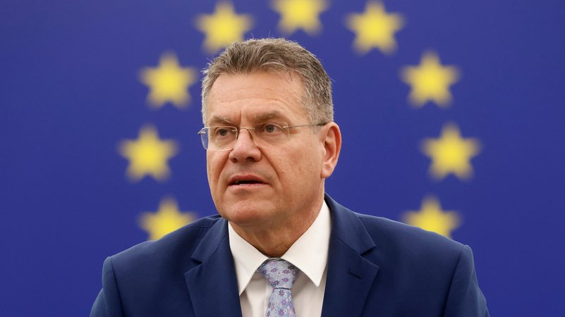 EU-Handelskommissar Maros Sefcovic | Bild: dpa-Bildfunk/Jean-Francois Badias EU-Handelskommissar Maros Sefcovic