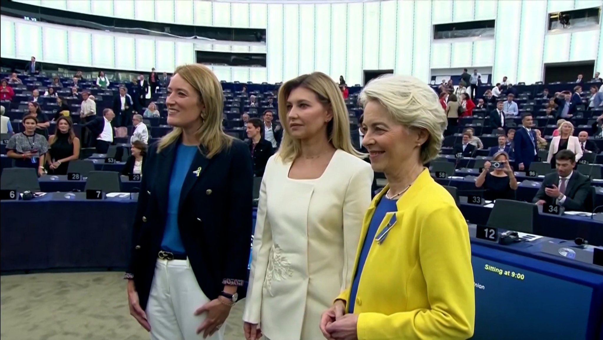 Bei der Rede zur Lage der Union hat EU-Kommissionspräsidentin Ursula von der Leyen der Ukraine weitere Unterstützung versprochen. 