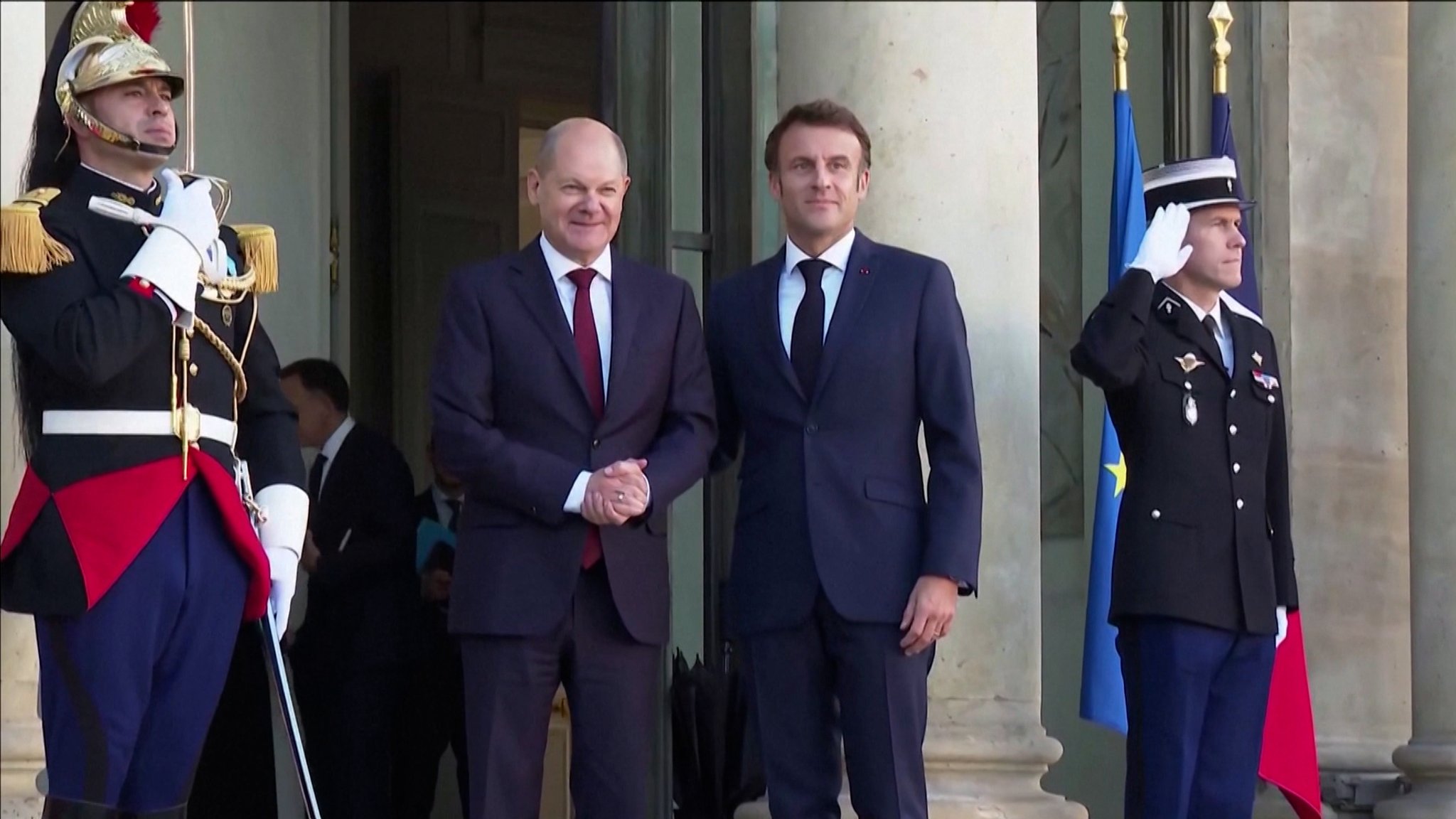 Olaf Scholz und Emmanuel Macron