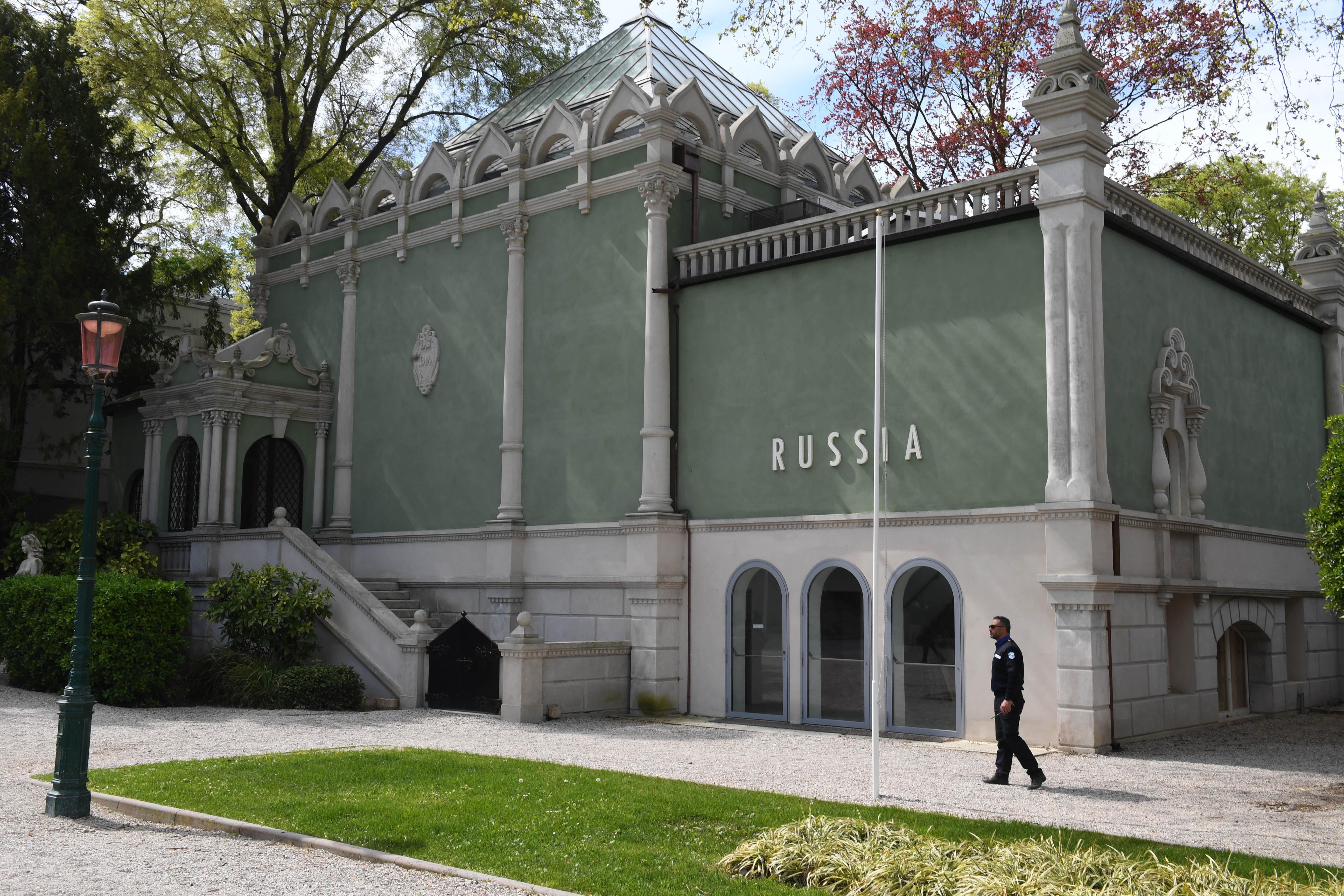 Der geschlossene Russische Pavillon in den Giardini 