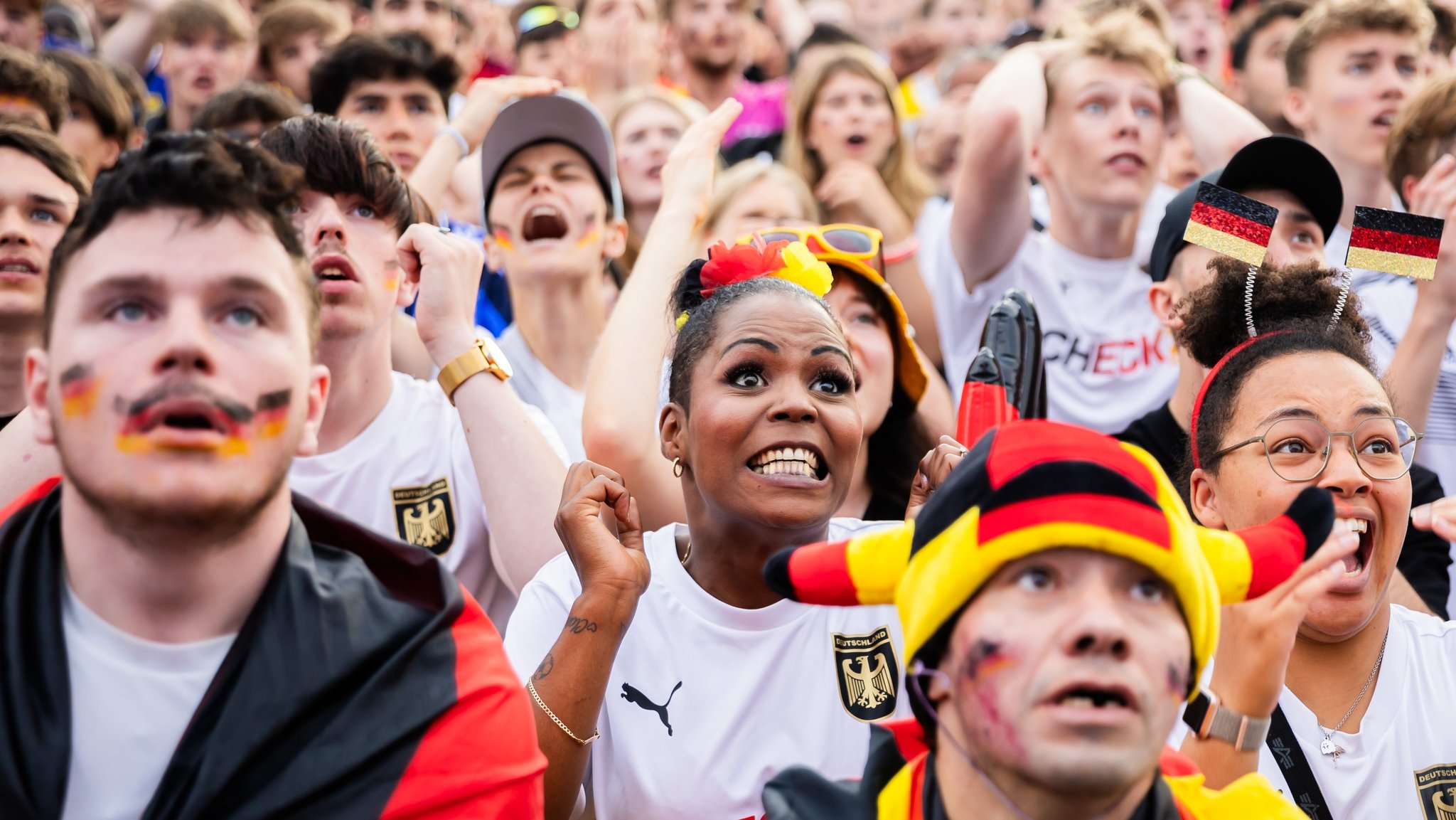 Deutsche Fans beim Public Viewing in Berlin