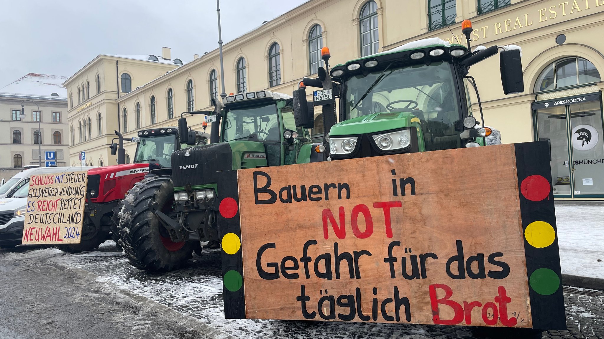 Bauernproteste München - Odeonsplatz