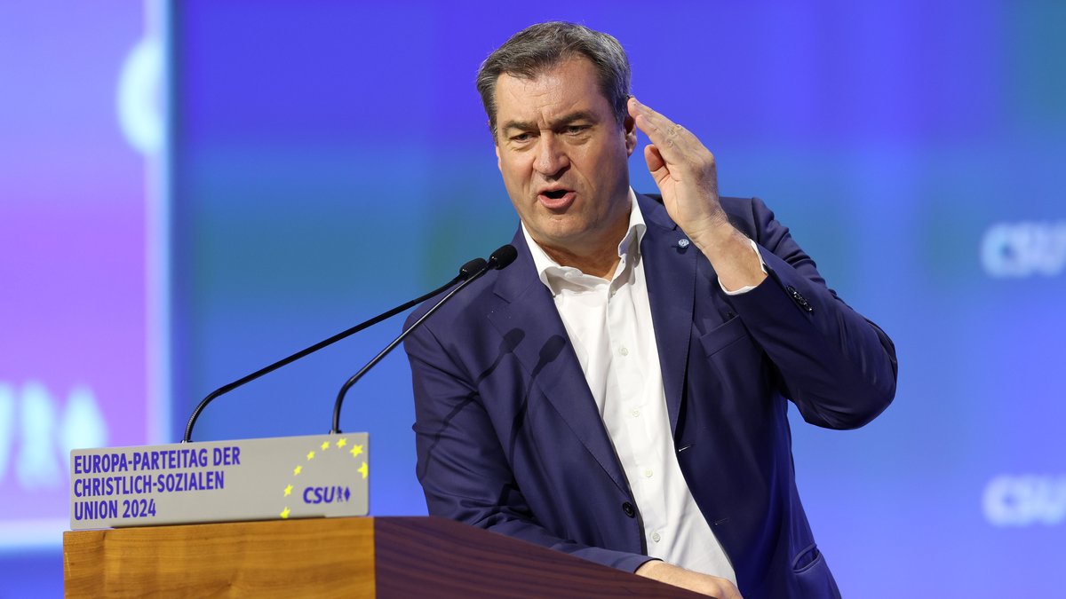 Markus Söder auf dem Europa-Parteitag