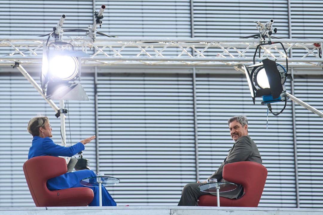 Söder beim Sommerinterview der ARD. 