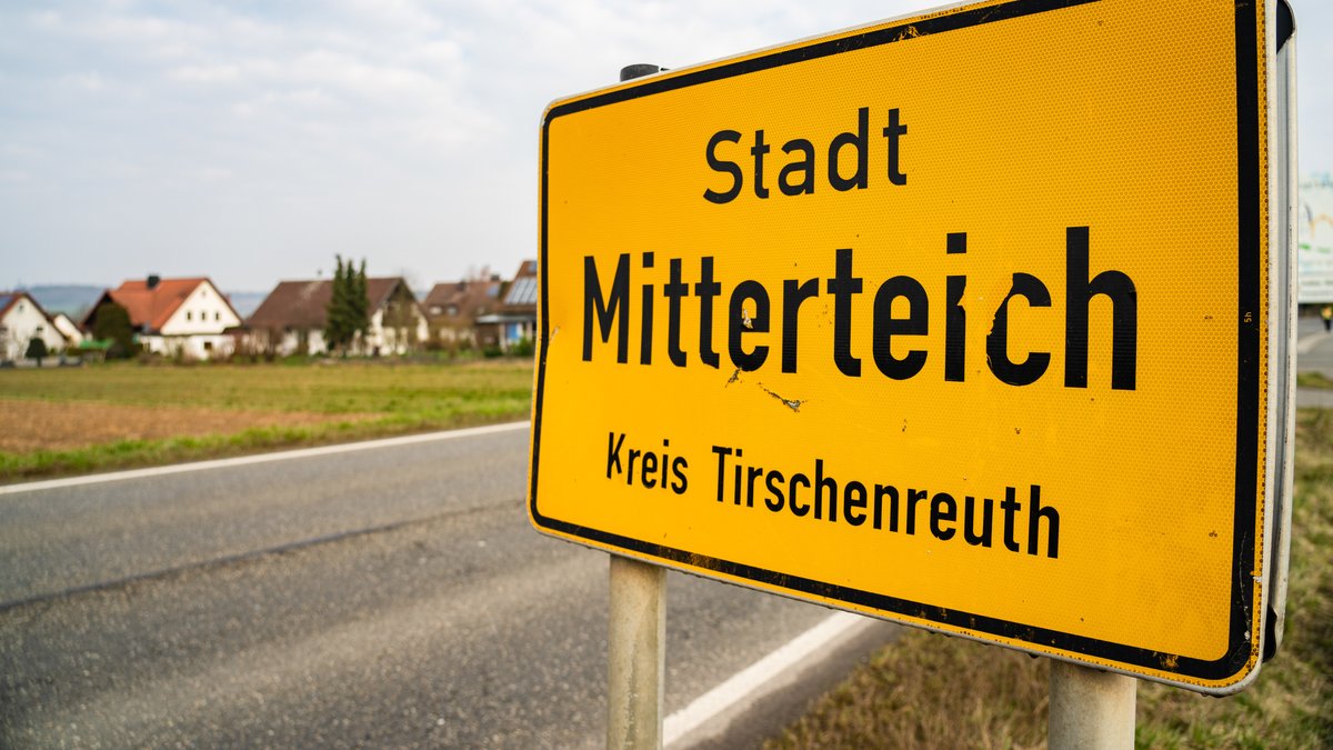 Ortsschild der Kleinstadt Mitterteich.