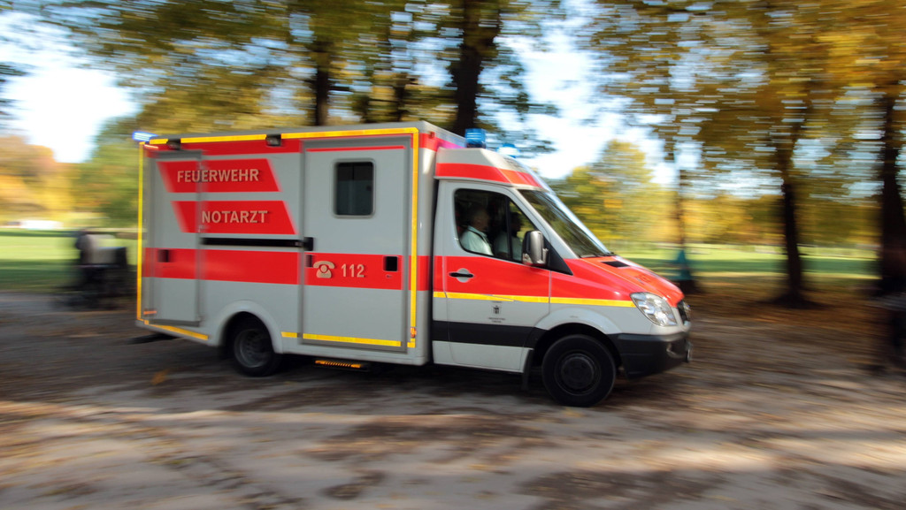 Ein Rettungswagen in München