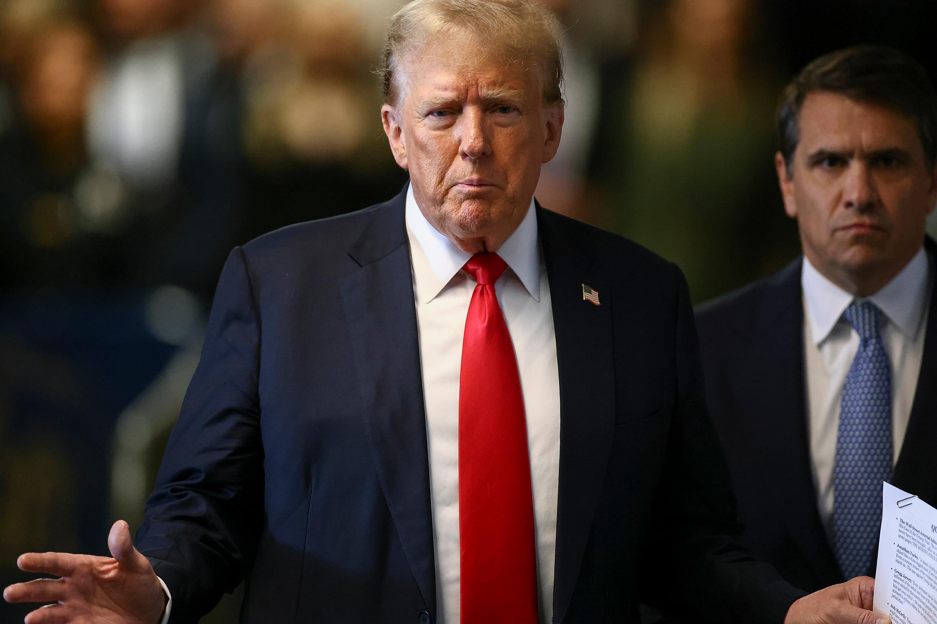 Ex-US-Präsident Donald Trump kommt am 28.05. zum New Yorker Strafgericht