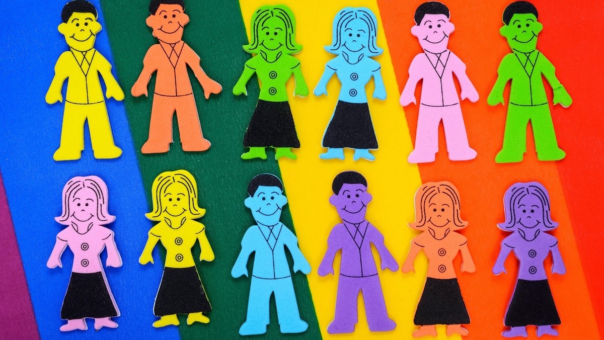 Symbolbild Diversity: Zeichnung mit unterschiedlichen Menschen