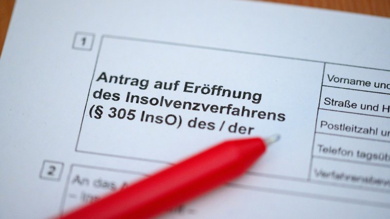 Insolvenzantrag (Symbolbild) | Bild: dpa-Bildfunk/Jonas Walzberg Insolvenzantrag (Symbolbild)