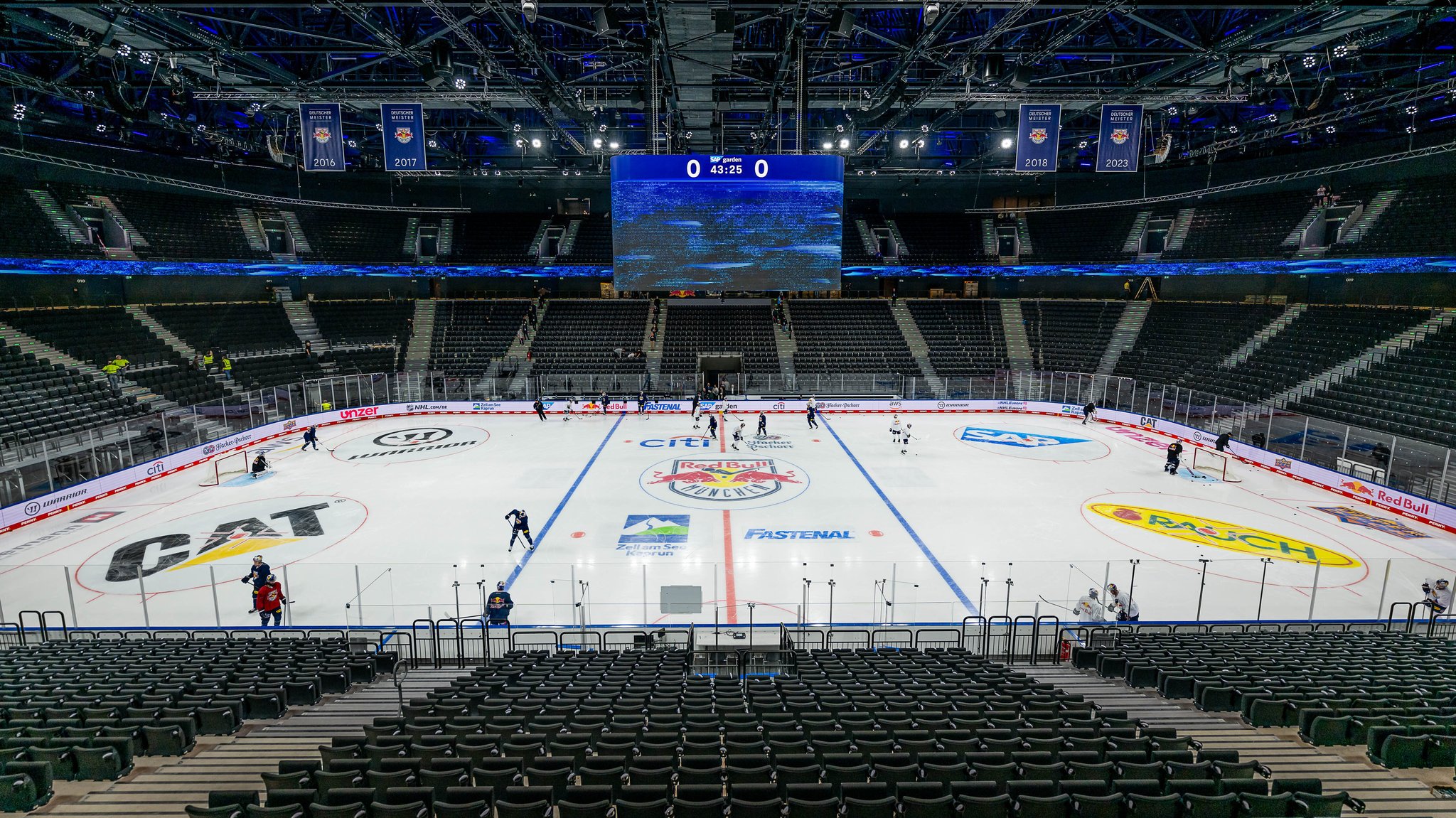 Die Eishockey-Spielfläche im Münchner SAP Garden