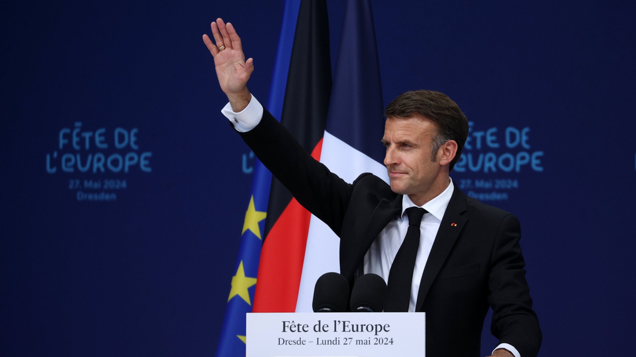 Macron in Dresden: "Wir müssen Europa verteidigen"