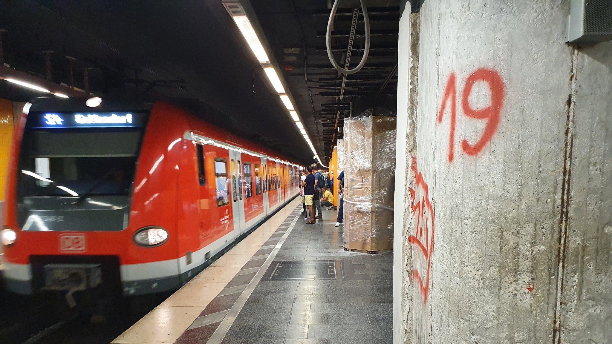 Baustelle am S-Bahnhof Marienplatz.