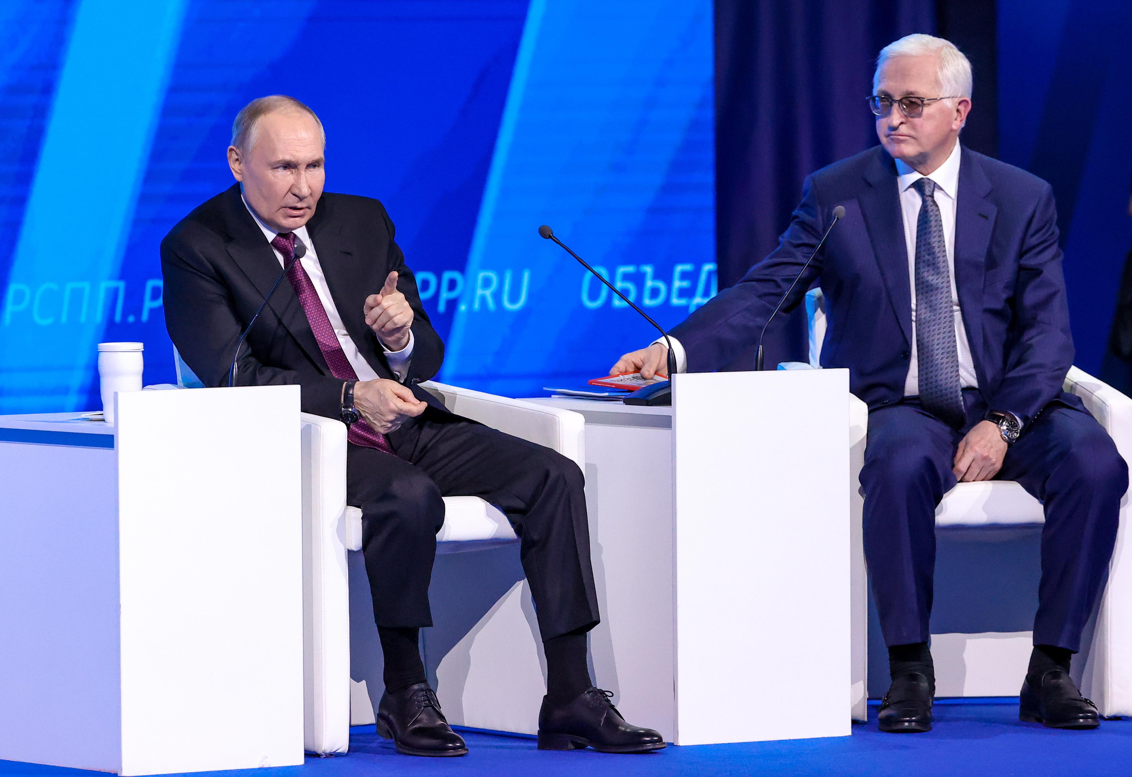 Beim 33. Kongress der russischen Wirtschaftschefs am 25. April 2024