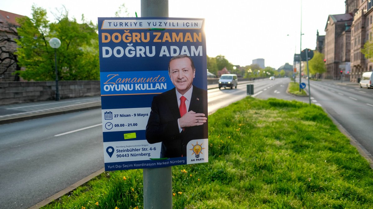 Erdoğan-Plakat in Nürnberg (Mai 2023)