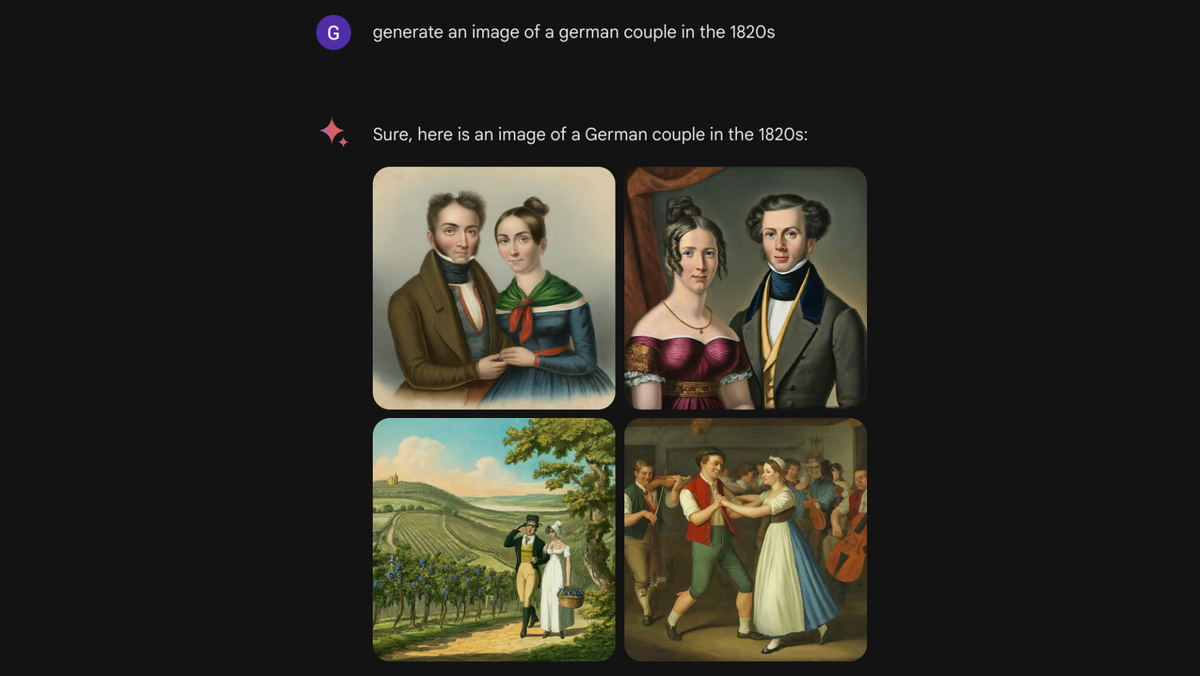 "Ein deutsches Paar in den 1820ern"
