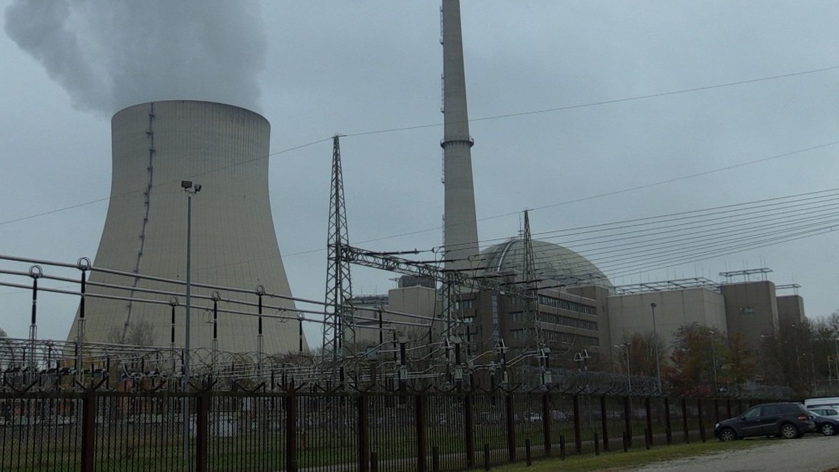 Das Atomkraftwerk Isar2 bei Landshut