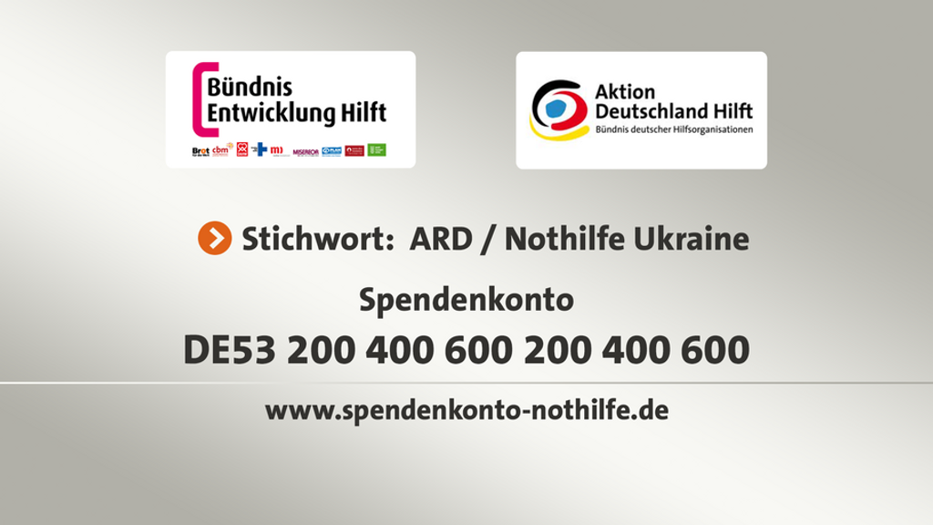 ARD-Spendenkonto für die Ukraine