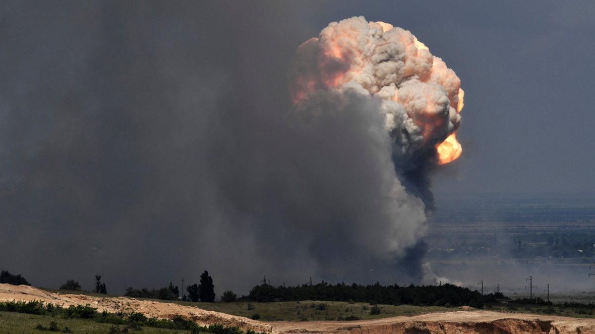 Archivbild, 19. Juli: Explosion in Munitionsdepot auf der von Russland annektierten Halbinsel Krim