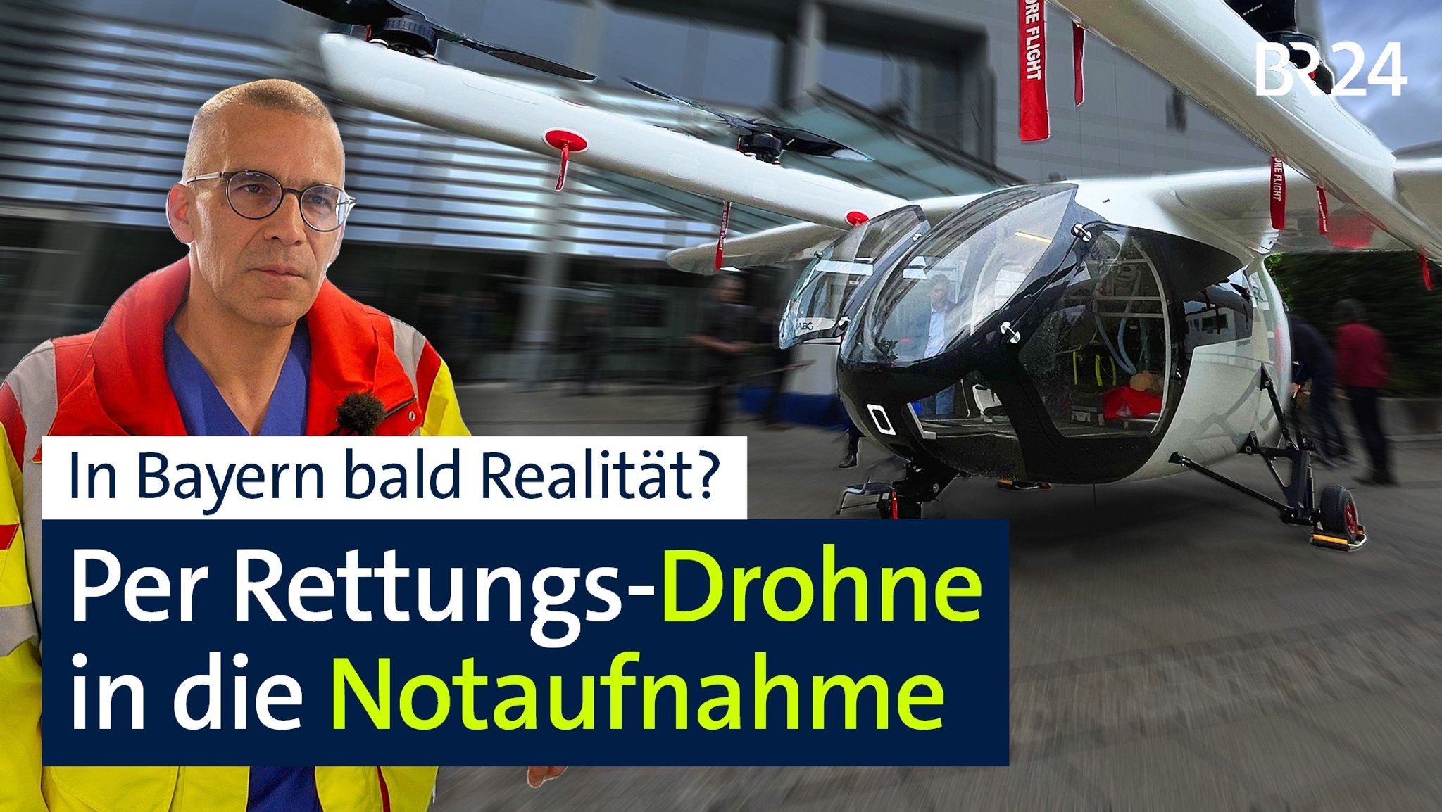 Ein seriennaher Prototyp, ein sogenannter Demonstrator, des E-Res-Copters wird in Taufkirchen bei München vorgestellt.