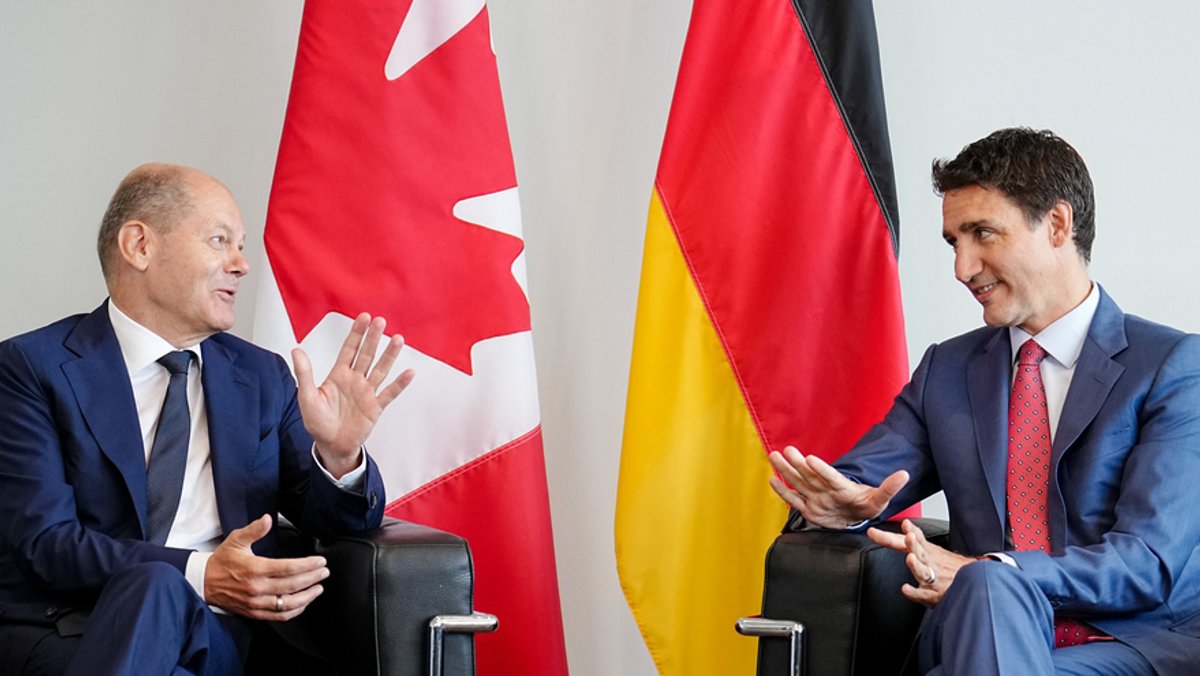 Scholz und Trudeau im Gespräch
