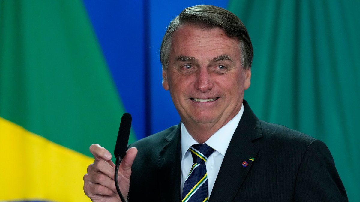 Brasiliens Präsident Jair Bolsonaro bei einer Veranstaltung am 20.10.21
