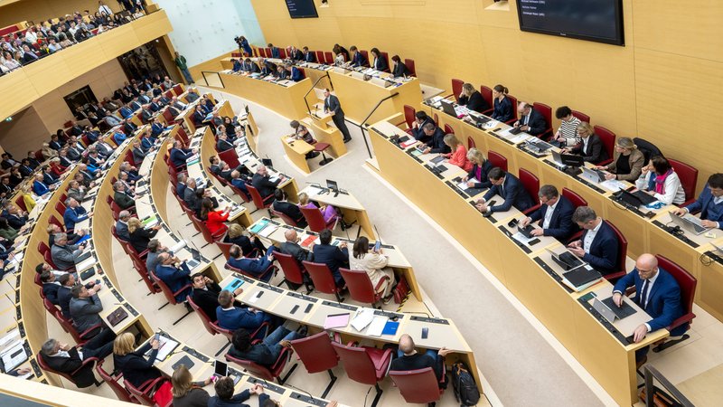 m Landtag wächst die Sorge, dass die AfD ihr Fragerecht im Parlament ausnutzen könnte, um womöglich sensible Infos an Russland weiterzugeben. | Bild: dpa/Peter Kneffel m Landtag wächst die Sorge, dass die AfD ihr Fragerecht im Parlament ausnutzen könnte, um womöglich sensible Infos an Russland weiterzugeben.