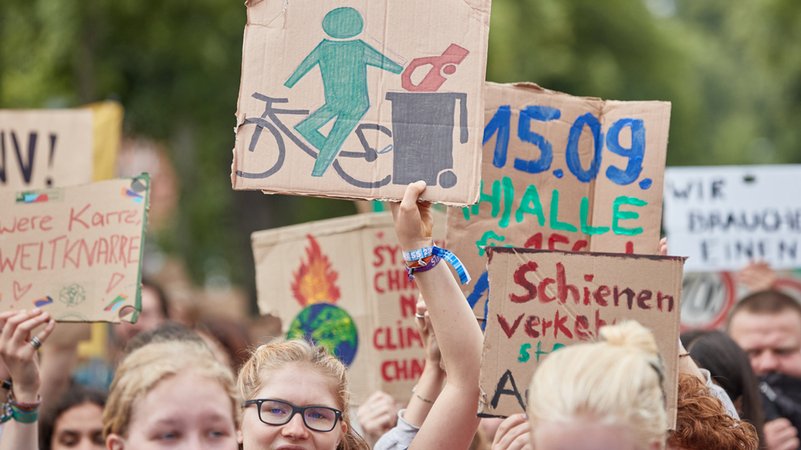 Protestzug der Klimabewegung Fridays for Future (Archivbild)