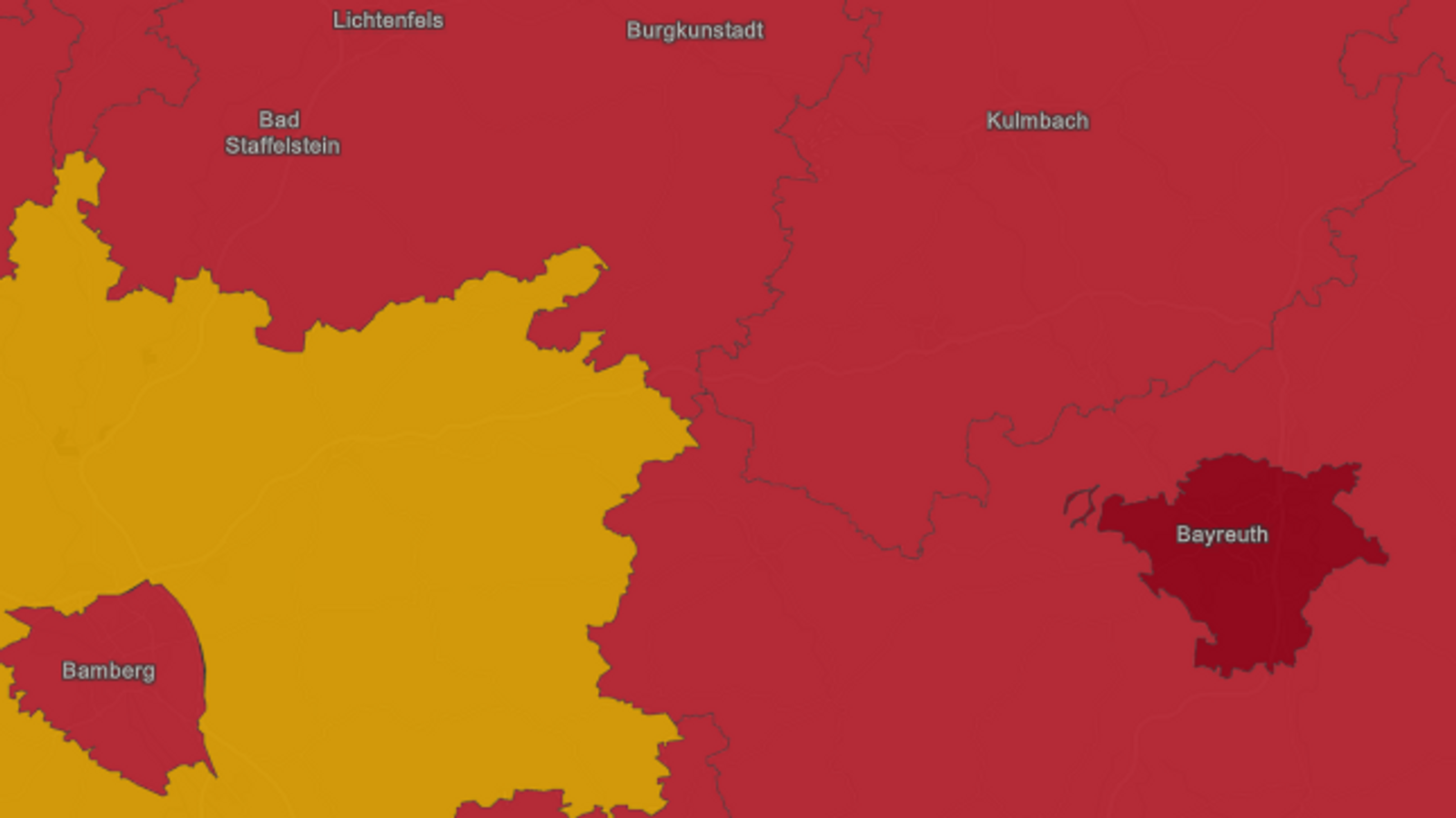 Corona Ampel Stadt Bayreuth Ist Dunkelrot Br24