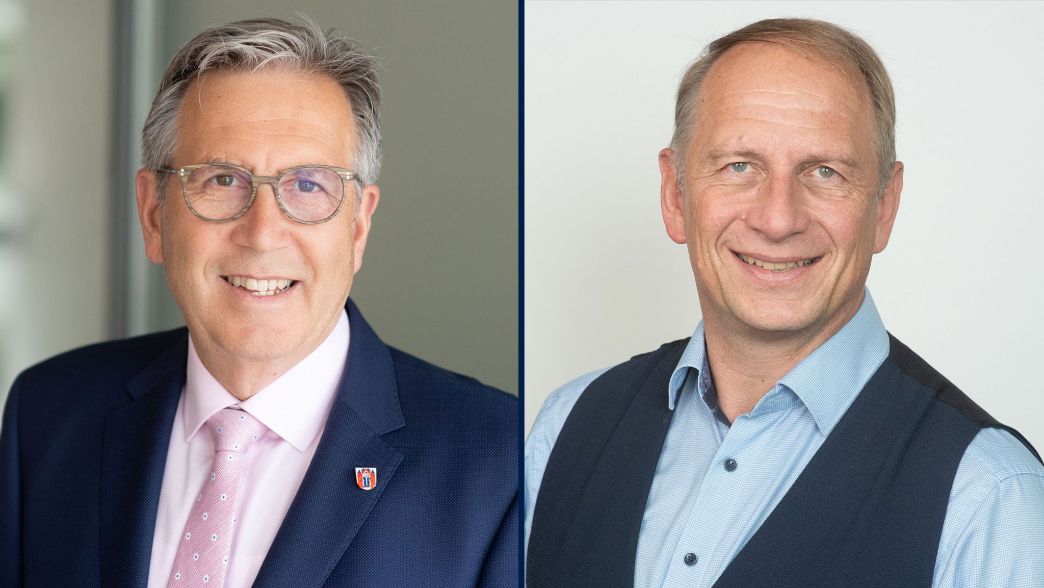 Jürgen Herzing (li.) und Markus Schlemmer | Bild: Stadt Aschaffenburg/Björn Friedrich, Markus Schlemmer/Björn Friedrich, Montage BR Jürgen Herzing (li.) und Markus Schlemmer