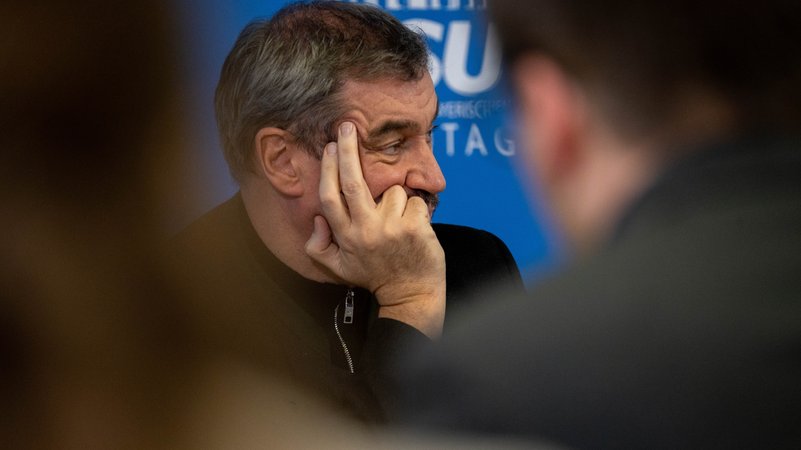 Bayerns Ministerpräsident Söder bei der CSU-Fraktionsklausur | Bild: picture alliance/dpa | Pia Bayer Bayerns Ministerpräsident Söder bei der CSU-Fraktionsklausur