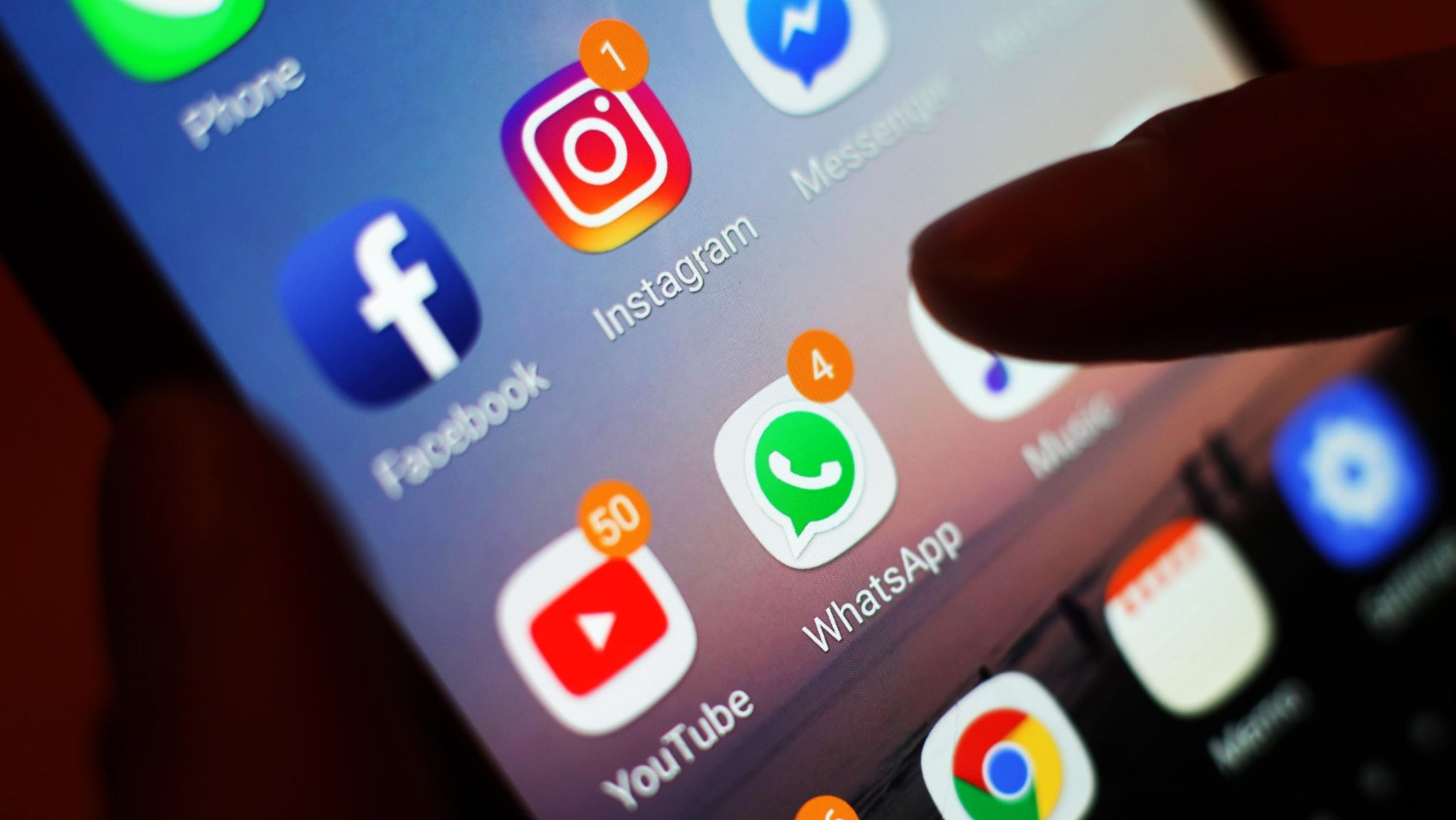 Social-Media-Apps auf einem Smartphone