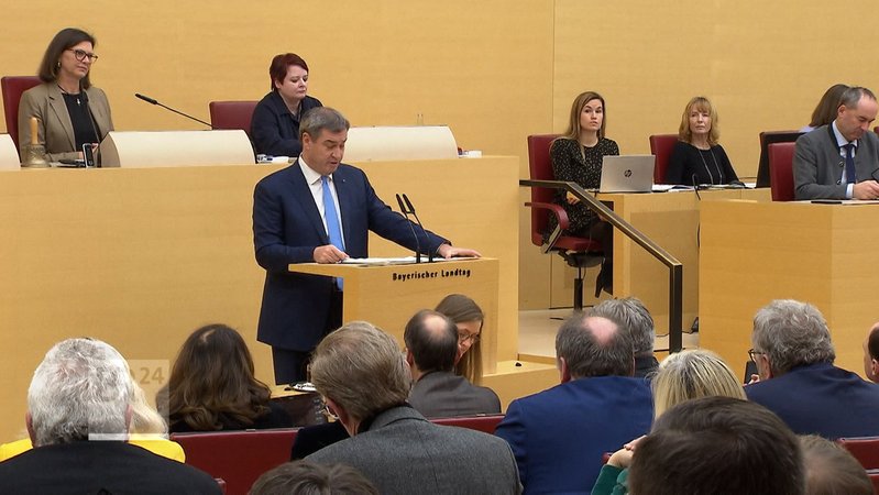 Ministerpräsident Markus Söder im Landtag