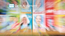 Mehre Wahlplakate sind unscharf nebeneinander zu sehen.  | Bild:dpa-Bildfunk/Karl-Josef Hildenbrand