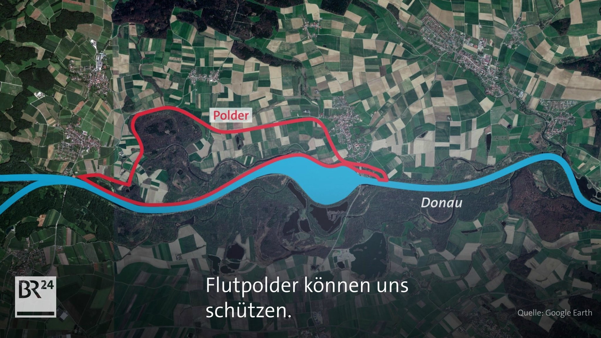 Flutpolder können uns schützen. Bei Hochwasser können sie gezielt geflutet werden.