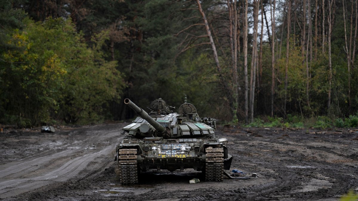 Ein russischer Panzer in der Ostukraine.
