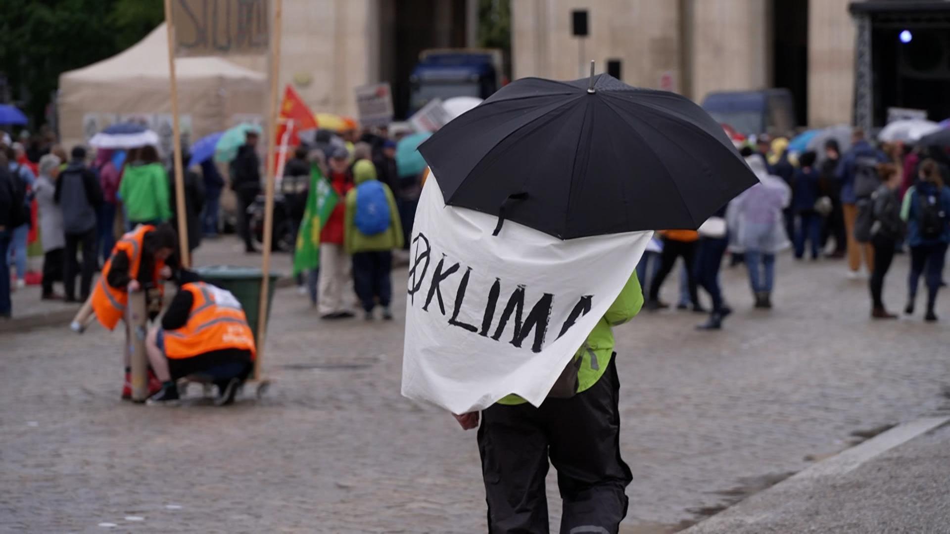 Teilnehmer einer Klima-Demo