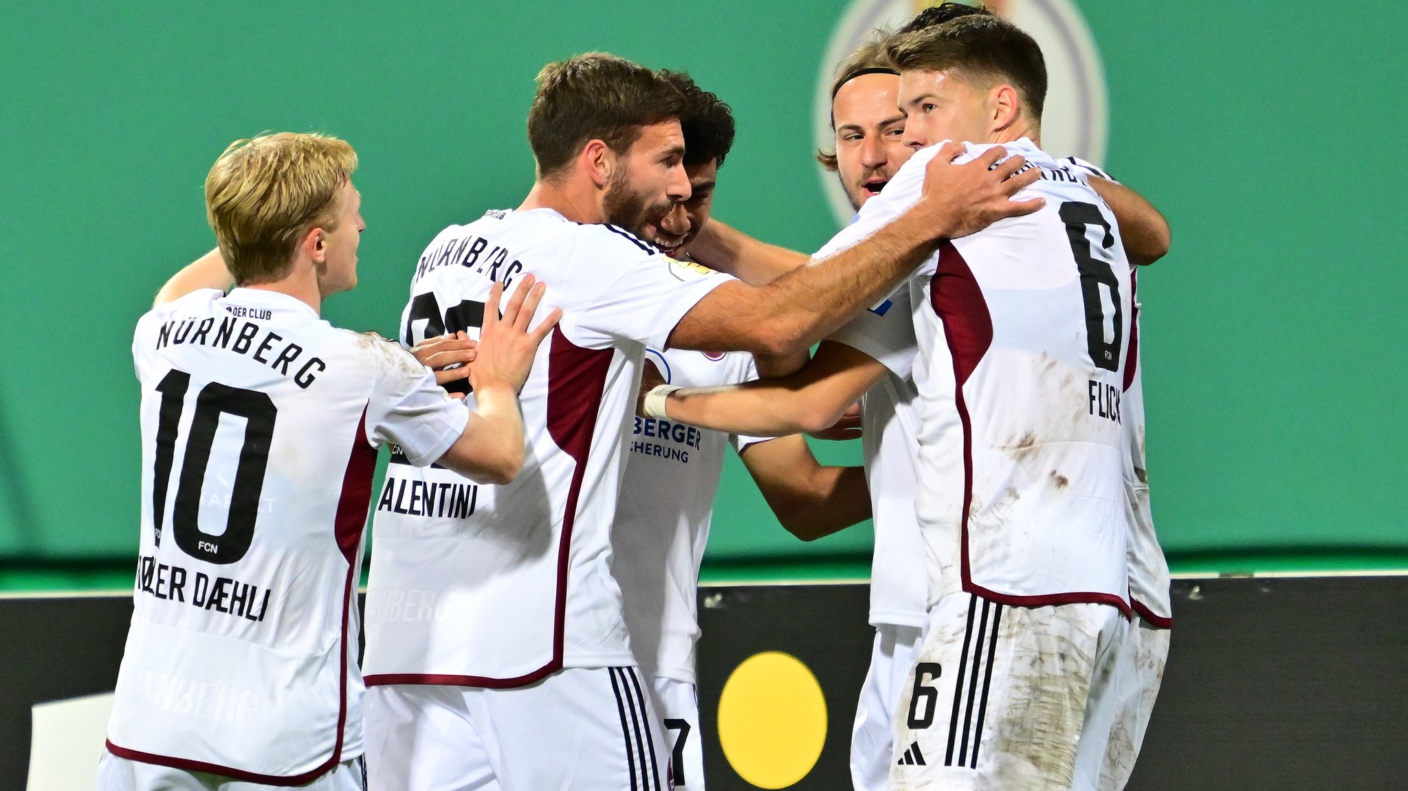 1. FC Nürnberg beim letzten DFB-Pokal-Spiel gegen Hansa Rostock