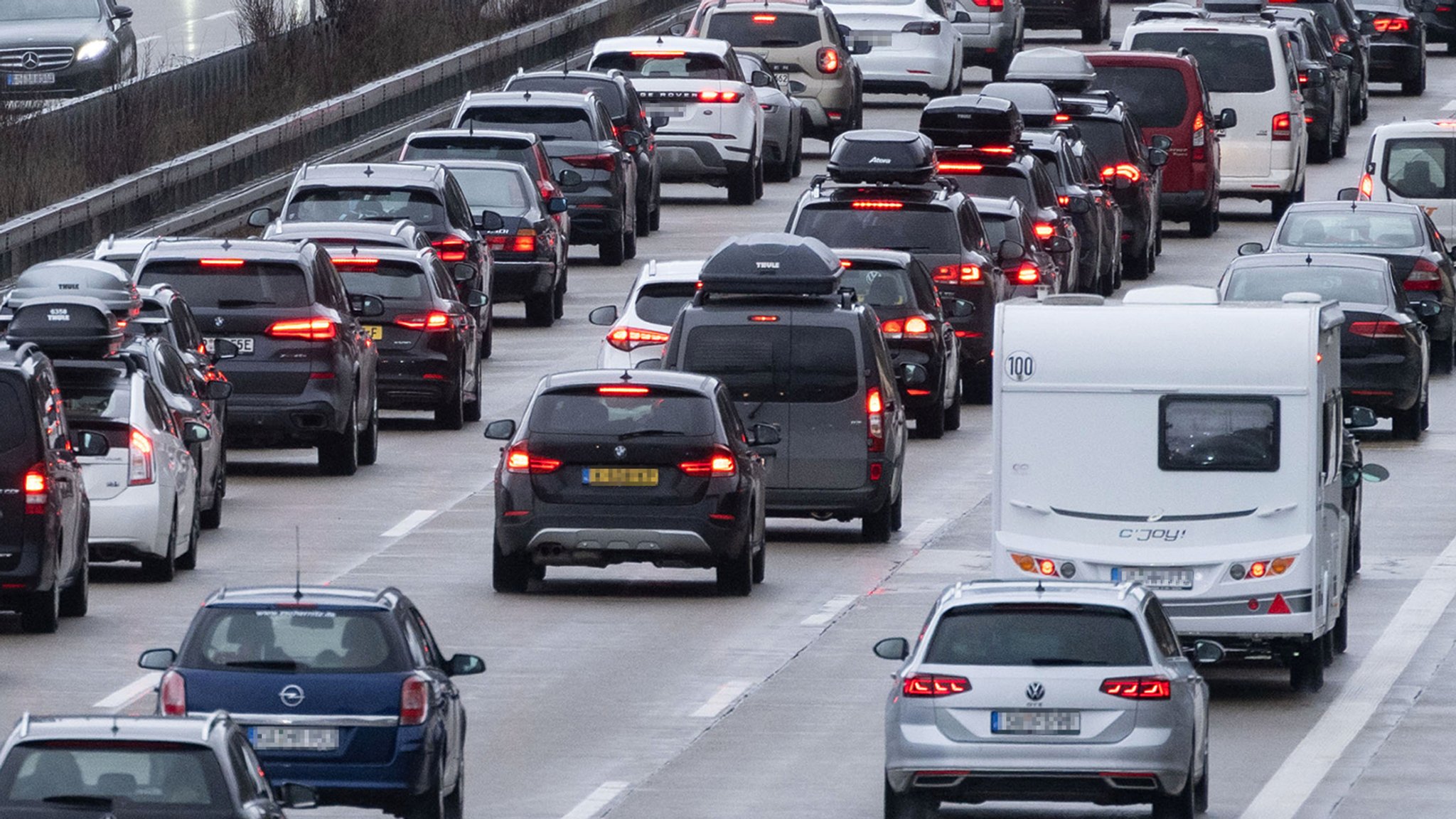 Stau auf der Autobahn