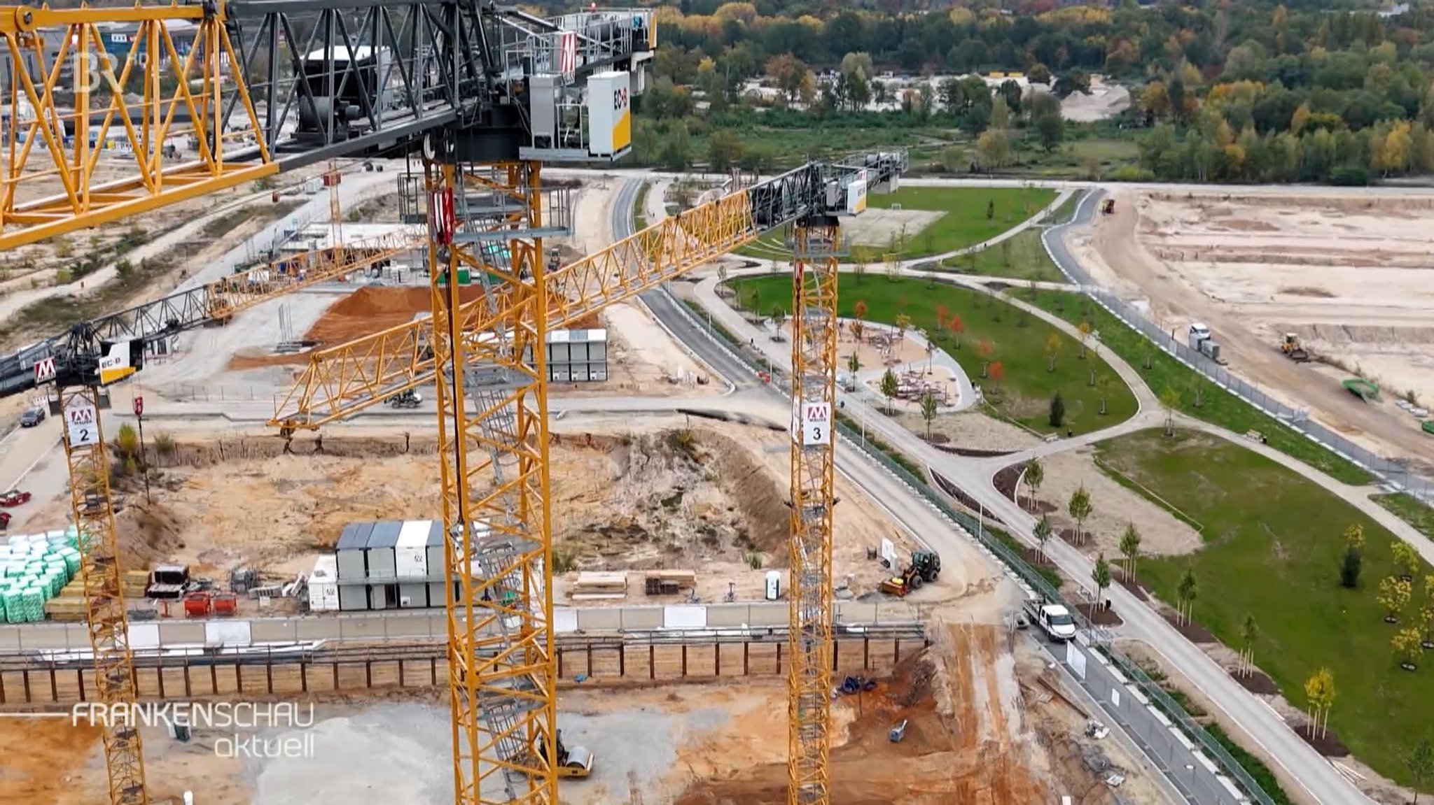 Große Baustelle für neuen Stadtteil.