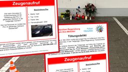 Mit Plakaten wendet sich die Polizei an Zeugen, die sich am 3. und 4. Mai im Bereich des Fundorts der Leiche aufgehalten haben. | Bild:Sebastian Grosser/PP Regensburg/Montage: BR
