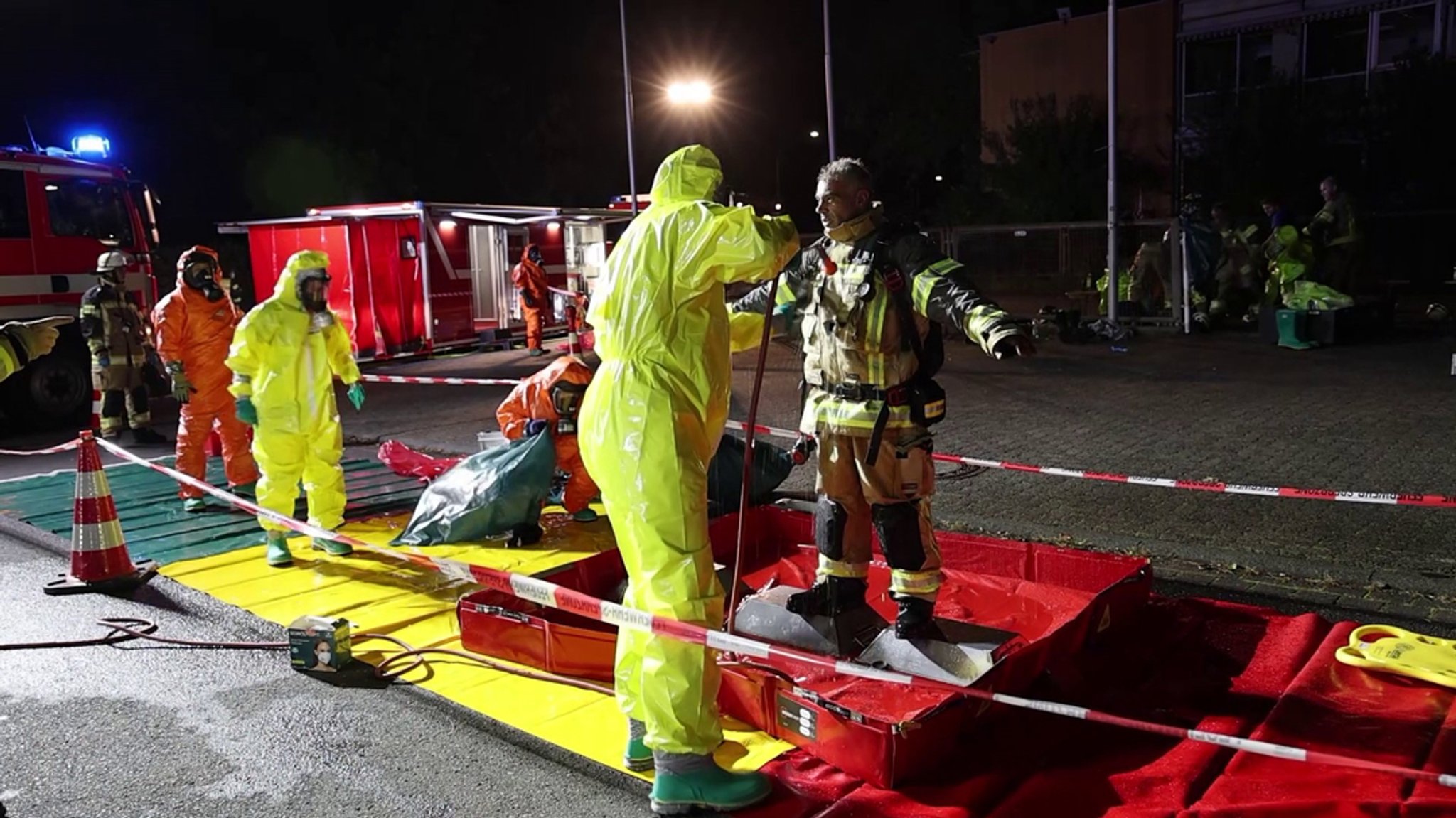 Großeinsatz nach Gasaustritt in Aschaffenburg