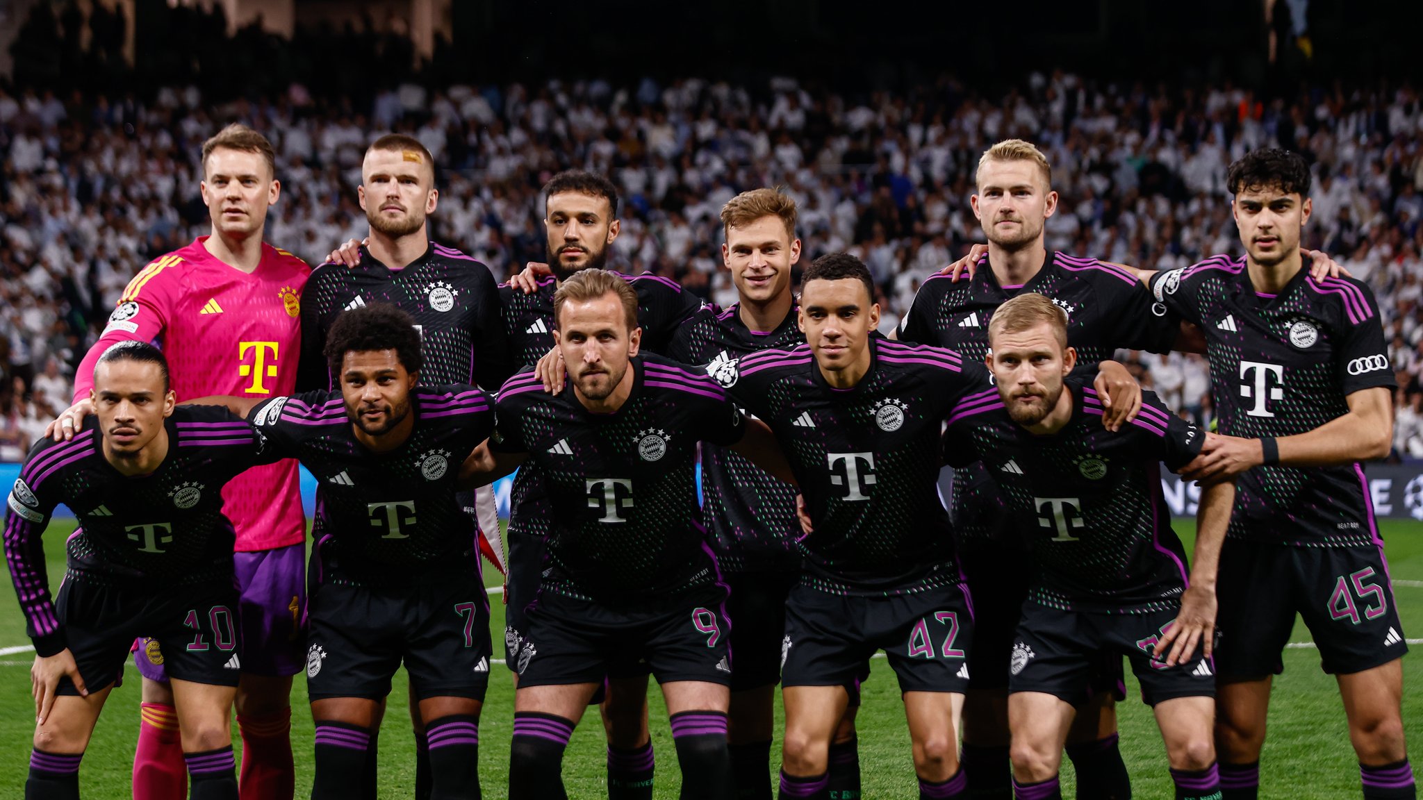 Das Team des FC Bayern gegen Real Madrid