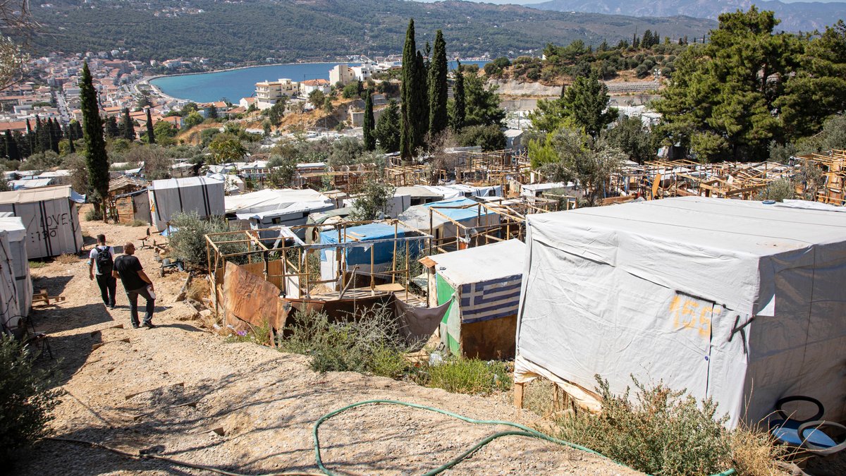 Ein Flüchtlingscamp auf Samos (Archivbild)