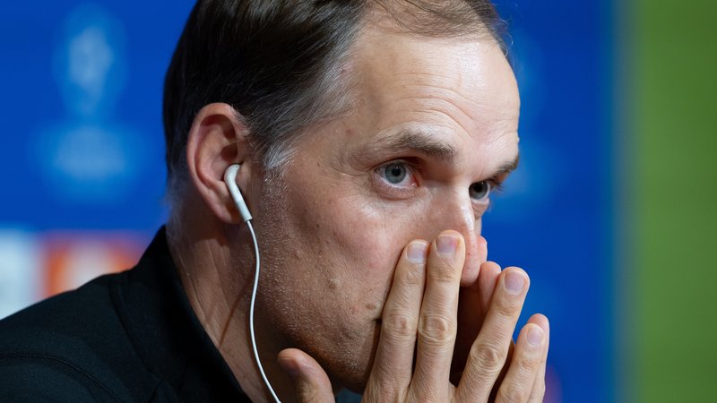 Thomas Tuchel auf der Pressekonferenz vor Real Madrid | Bild: picture-alliance/dpa Thomas Tuchel auf der Pressekonferenz vor Real Madrid