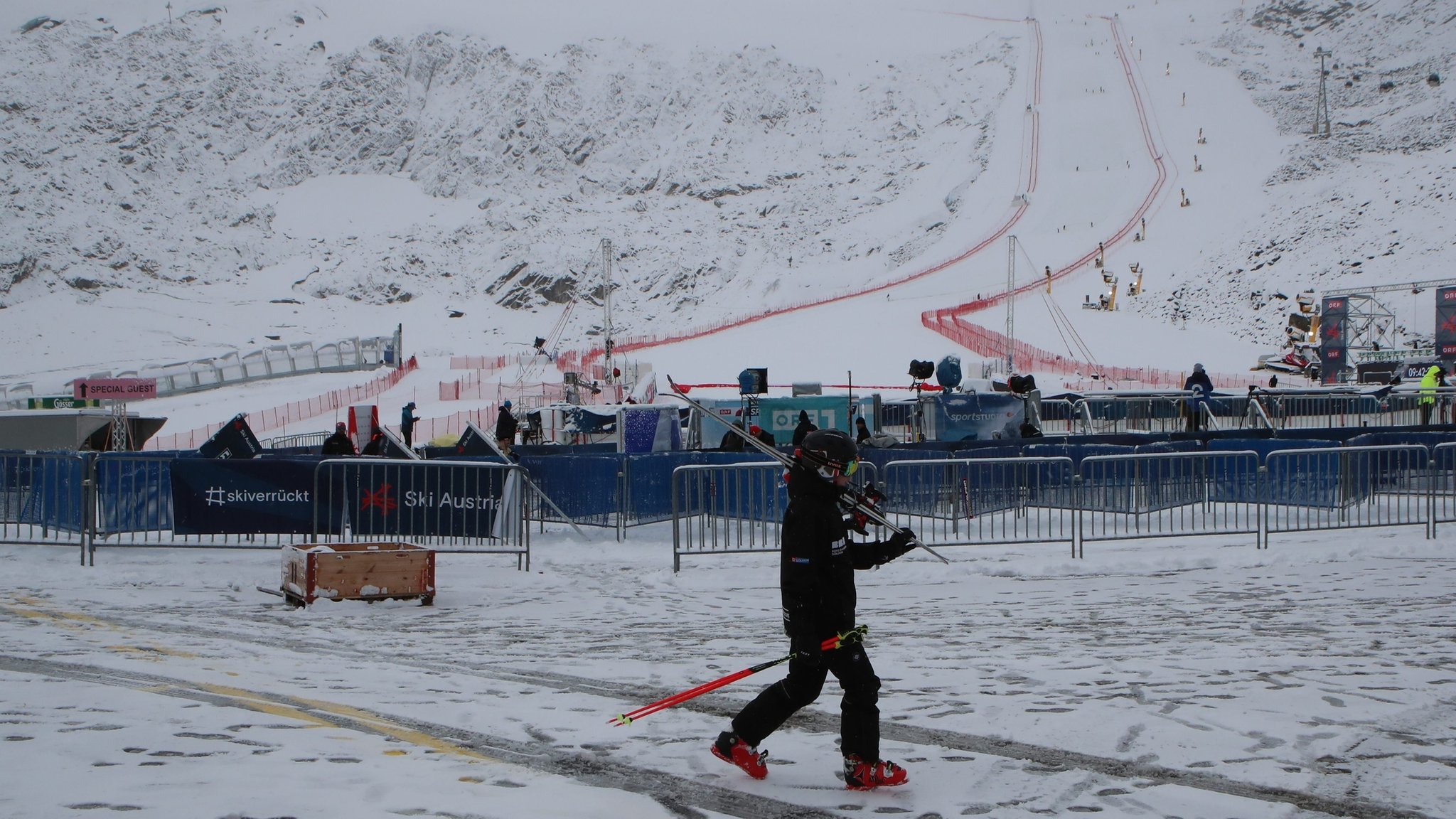 Der Riesenslalomhang in Sölden