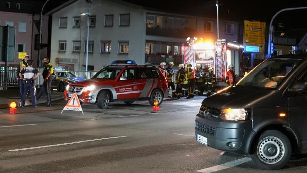 Die Unfallstelle in Vilshofen am Samstagabend